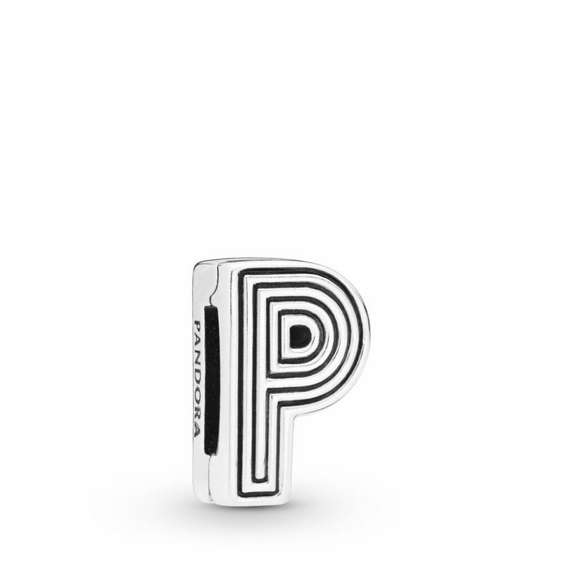 Pandora Reflexions™ Letter P Clip Charm Sale NZ, Sterling Silver (205139-ESO)